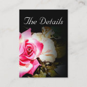 Liefde is in Bloom Pink Rose Bruiloft Informatiekaartje (Achterkant)