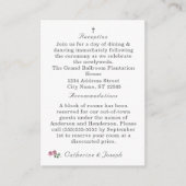 Liefde is in Bloom Pink Rose Bruiloft Informatiekaartje (Voorkant)