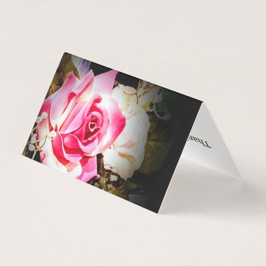 Liefde is in Bloom Place Card Gevouwen Kaart (Achterkant)