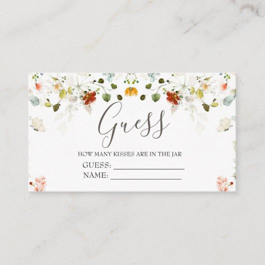 Liefde is in Bloom Raad hoeveel spel Informatiekaartje (Voorkant)