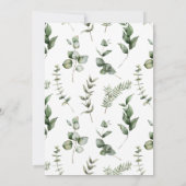 Liefde is in Bloom Red Pine Winter Flowers Kaart (Achterkant)