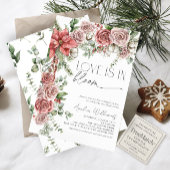 Liefde is in Bloom Red Pine Winter Flowers Kaart