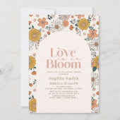 Liefde is in Bloom Retro Floral Arch Bridal Show Kaart (Voorkant)