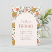 Liefde is in Bloom Retro Floral Arch Bridal Show Kaart (Staand voorkant)