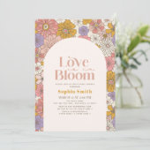 Liefde is in Bloom Retro Floral Arch Vrijgezellenf Kaart (Staand voorkant)