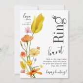 Liefde is in Bloom Ring Hunt Vrijgezellenfeest Gam Kaart (Voorkant)