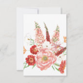 Liefde is in Bloom! Rood en roze Vrijgezellenfeest Kaart (Achterkant)