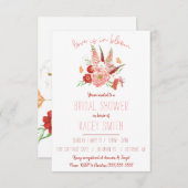 Liefde is in Bloom! Rood en roze Vrijgezellenfeest Kaart (Voorkant / Achterkant)