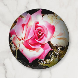 Liefde is in Bloom Roos Bruiloft Bedankjes Labels