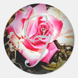 Liefde is in Bloom Roos Bruiloft Sticker