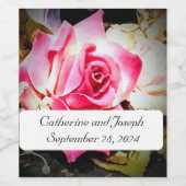 Liefde is in Bloom Roos Eten en Drinken Etiket Set (Enkel label)