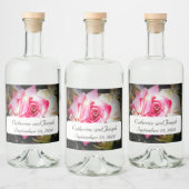 Liefde is in Bloom Roos Eten en Drinken Etiket Set (Flessen)
