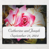 Liefde is in Bloom Roos Eten en Drinken Etiket Set (Enkel label)