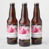 Liefde is in Bloom Roos Eten en Drinken Etiket Set (Flessen)