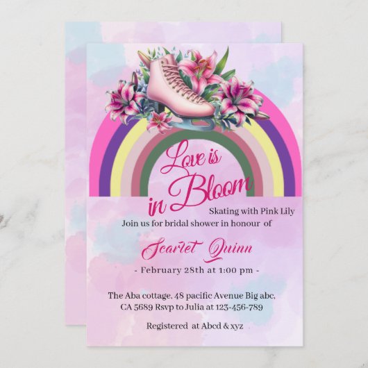 Liefde is in Bloom roos gouden roze lelie vrijgeze Kaart (Voorkant / Achterkant)