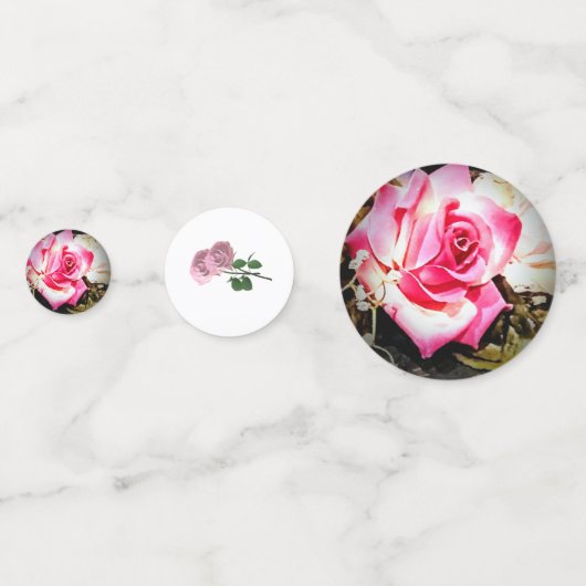 Liefde is in Bloom Roos Wedding Confetti (Voorkanten)