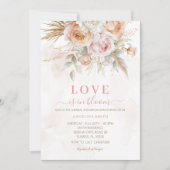 Liefde is in Bloom Rustic Boho Vrijgezellenfeest Kaart (Voorkant)