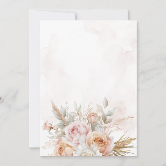 Liefde is in Bloom Rustic Boho Vrijgezellenfeest Kaart (Achterkant)