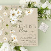 Liefde is in Bloom Rustic Daisy Wildflower Kaart