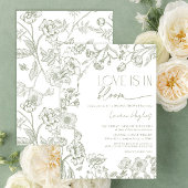 Liefde is in Bloom  Sage Green Bloemendouche Kaart