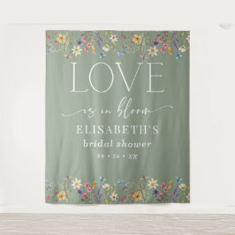 Liefde is in Bloom Sage Green Vrijgezellenfeest Ac Wandkleed