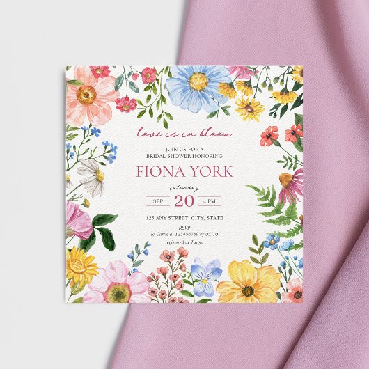 Liefde is in Bloom | Schattige Vrijgezellenfeest v Kaart