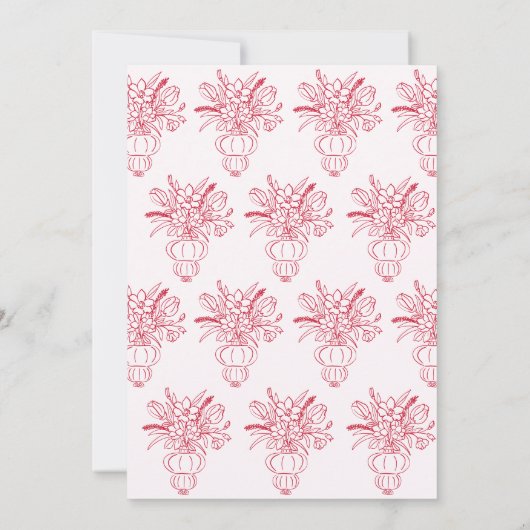 Liefde is in Bloom Speelse Hand getrokken Vrijgeze Kaart (Achterkant)