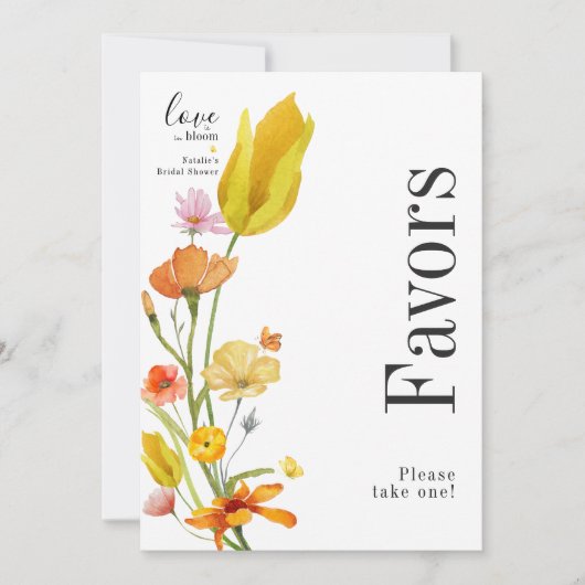 Liefde is in Bloom Spring Vrijgezellenfeest Favors Kaart (Voorkant)