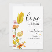 Liefde is in Bloom Spring Vrijgezellenfeest Welkom Kaart (Voorkant)