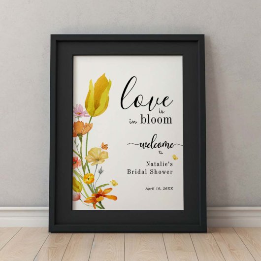 Liefde is in Bloom Spring Vrijgezellenfeest Welkom Poster