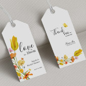 Liefde is in Bloom Spring Wildflower Vrijgezellenf Cadeaulabel