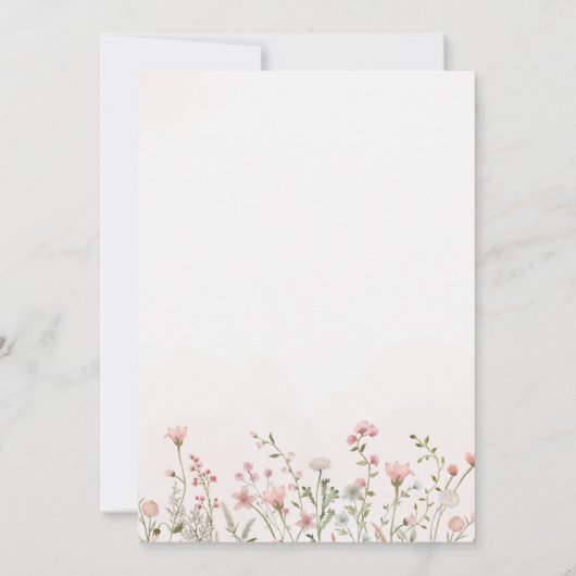 Liefde is in Bloom Spring Wildflower Vrijgezellenf Kaart (Achterkant)