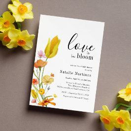 Liefde is in Bloom Spring Wildflower Vrijgezellenf Kaart