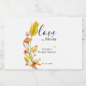 Liefde is in Bloom Spring Wildflower Vrijgezellenf Likeurfles Etiket (Enkel label)