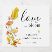 Liefde is in Bloom Spring Wildflower Vrijgezellenf Sparkling Wijnetiket (Enkel label)