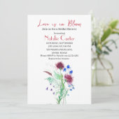 Liefde is in Bloom Thistle Floral Vrijgezellenfees Kaart (Staand voorkant)