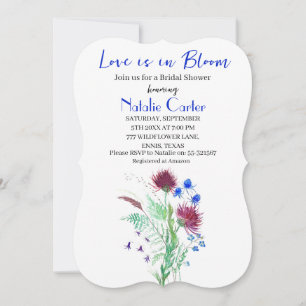 Liefde is in Bloom Thistle Floral Vrijgezellenfees Kaart