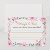 Liefde is in Bloom Vrijgezellenfeest Advies Kaart (Voorkant / Achterkant)