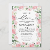 Liefde is in Bloom Vrijgezellenfeest Blush Bloemen Kaart (Voorkant)