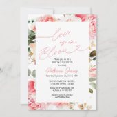 Liefde is in Bloom Vrijgezellenfeest Blush Bloemen Kaart (Voorkant)