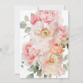 Liefde is in Bloom Vrijgezellenfeest Blush Bloemen Kaart (Achterkant)