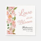 Liefde is in Bloom Vrijgezellenfeest Blush Bloemen Servet (Voorkant)