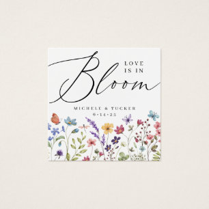 Liefde is in Bloom Vrijgezellenfeest Favoriet Gift Vierkante Visitekaartjes