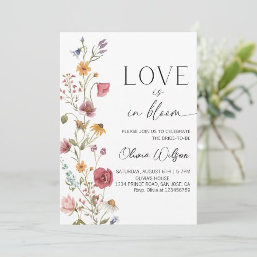 Liefde is in Bloom Vrijgezellenfeest-Floral Garden Kaart (Staand voorkant)