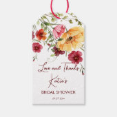 Liefde is in bloom-vrijgezellenfeest van gebotterd cadeaulabel (Voorkant)