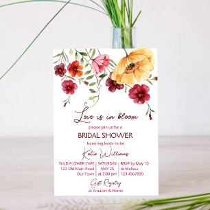 Liefde is in bloom-vrijgezellenfeest van gebotterd kaart