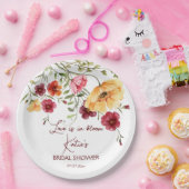 Liefde is in bloom-vrijgezellenfeest van gebotterd papieren bordje (Feest)