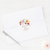 Liefde is in bloom-vrijgezellenfeest van gebotterd ronde sticker (Envelop)