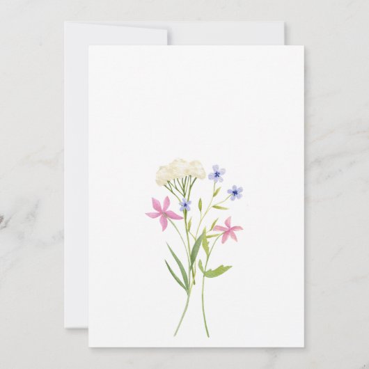Liefde is in bloom vrijgezellenfeest wildbloemen kaart (Achterkant)