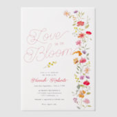 Liefde is in Bloom Vrijgezellenfeest Wildflowers Vellum Uitnodigingen (Voorkant)